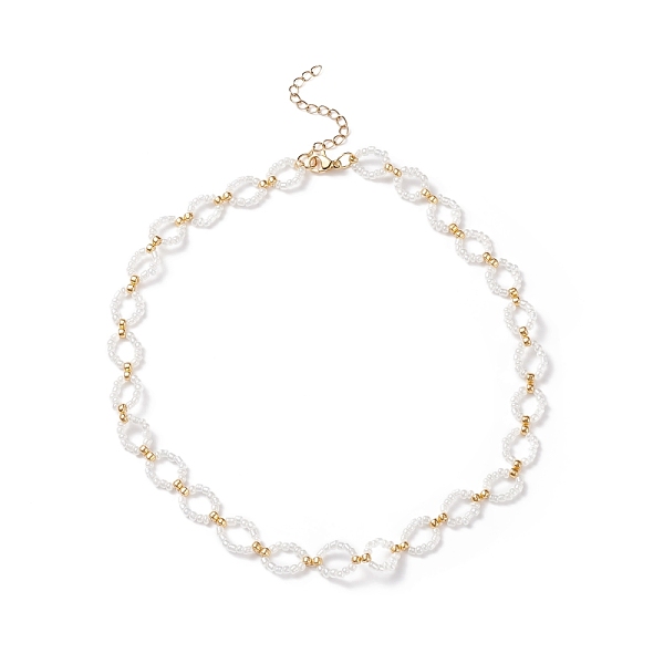 PandaHall Glass Seed Beaded Necklace, Braided Ring Wrap Necklace for Women, White, 14.96 inch(38cm) Glass White
PandaHall Glass Seed Beaded Necklace, Braided Ring Wrap Necklace for Women, White, 14.96 inch(38cm) Glass White