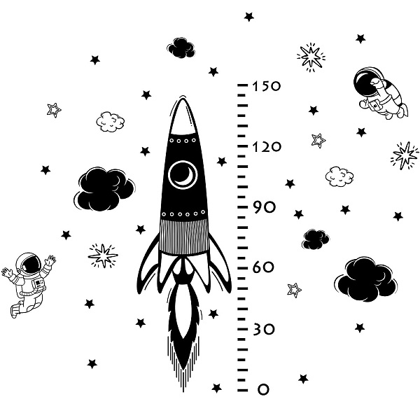 PandaHall PVC Height Growth Chart Wall Sticker, Rocket with 30 to 150 cm Measurement, for Kid Room Bedroom Wallpaper Decoration, Black...
PandaHall PVC Height Growth Chart Wall Sticker, Rocket with 30 to 150 cm Measurement, for Kid Room Bedroom Wallpaper Decoration, Black...