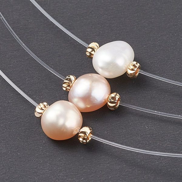 PandaHall Natural Pearl Pendant Necklace with Nylon Wire for Women, Mixed Color, 14.76 inch(37.5cm) Pearl Multicolor
PandaHall Natural Pearl Pendant Necklace with Nylon Wire for Women, Mixed Color, 14.76 inch(37.5cm) Pearl Multicolor