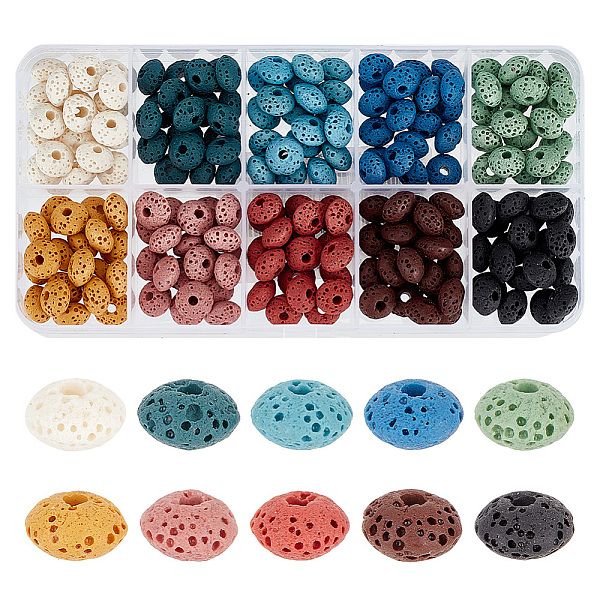 PandaHall ARRICRAFT 200Pcs 10 Colors Natural Lava Rock Beads, Dyed, Rondelle, Mixed Color, 9x5~5.5mm, Hole: 2mm, 20pcs/color Lava Rock..., Multicolor
PandaHall ARRICRAFT 200Pcs 10 Colors Natural Lava Rock Beads, Dyed, Rondelle, Mixed Color, 9x5~5.5mm, Hole: 2mm, 20pcs/color Lava Rock..., Multicolor