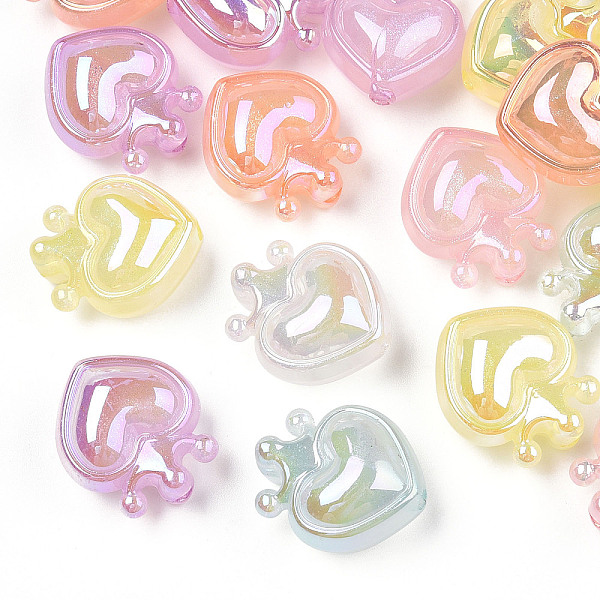 PandaHall UV Plating Rainbow Iridescent Acrylic Beads, with Glitter Powder, Heart with Crown, Mixed Color, 24.5x21.5x14mm, Hole: 3mm Acrylic..., Multicolor
PandaHall UV Plating Rainbow Iridescent Acrylic Beads, with Glitter Powder, Heart with Crown, Mixed Color, 24.5x21.5x14mm, Hole: 3mm Acrylic..., Multicolor