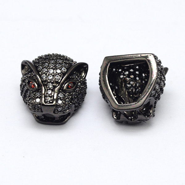 PandaHall CZ Brass Micro Pave AAA Cubic Zirconia 3D Leopard Head Beads, Lead Free & Nickel Free & Cadmium Free, Gunmetal, 14x13x9mm, Hole...
PandaHall CZ Brass Micro Pave AAA Cubic Zirconia 3D Leopard Head Beads, Lead Free & Nickel Free & Cadmium Free, Gunmetal, 14x13x9mm, Hole...