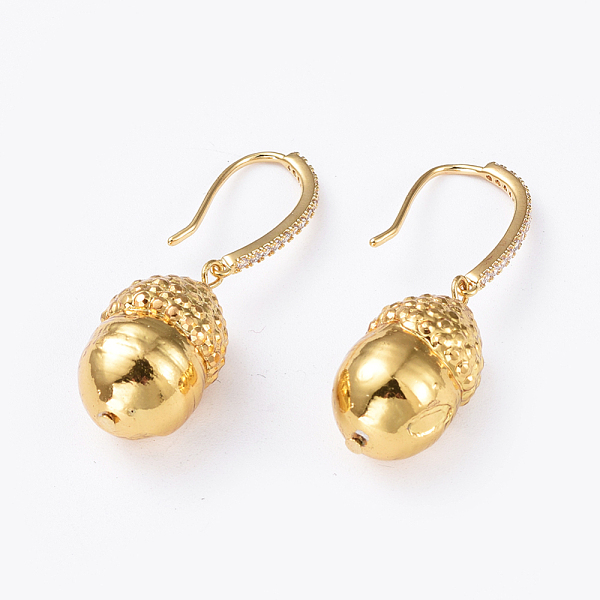 PandaHall Brass Dangle Earring, with Rhinestone and Pearl Beads, Hazelnut, Golden, 43~44mm, Pin: 1mm Pearl
PandaHall Brass Dangle Earring, with Rhinestone and Pearl Beads, Hazelnut, Golden, 43~44mm, Pin: 1mm Pearl
