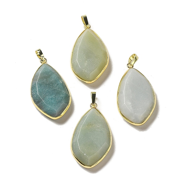 PandaHall Natural Flower Amazonite Pendants, Oval Charms with Rack Plating Golden Tone Brass Findings, 36~36.5x19.5~20x6~6.5mm, Hole...
PandaHall Natural Flower Amazonite Pendants, Oval Charms with Rack Plating Golden Tone Brass Findings, 36~36.5x19.5~20x6~6.5mm, Hole...