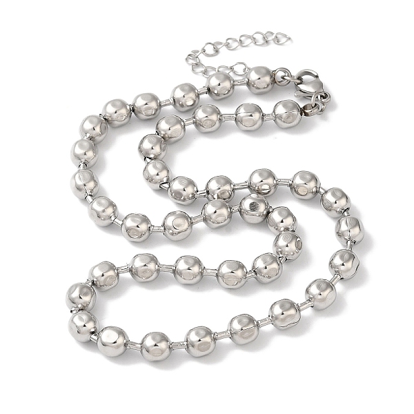 PandaHall Bread Beads NecklaceBread Beads Necklace, Stainless Steel Color, 14.76 inch(37.5cm) 304 Stainless Steel Round
PandaHall Bread Beads NecklaceBread Beads Necklace, Stainless Steel Color, 14.76 inch(37.5cm) 304 Stainless Steel Round