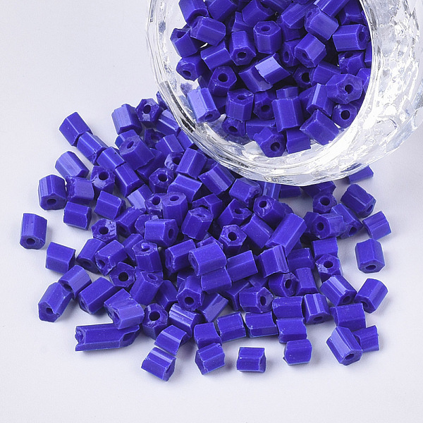 PandaHall 6/0 Two Cut Glass Seed Beads, Hexagon, Opaque Colours, Blue, 3.5~5x3.5~4mm, Hole: 1mm, about 4500pcs/bag Glass Blue
PandaHall 6/0 Two Cut Glass Seed Beads, Hexagon, Opaque Colours, Blue, 3.5~5x3.5~4mm, Hole: 1mm, about 4500pcs/bag Glass Blue