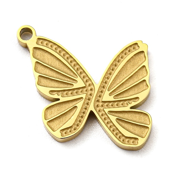 PandaHall Ion Plating(IP) 316L Surgical Stainless Steel Pendants, Textured, Butterfly Charm, Real 18K Gold Plated, 16x16x1.5mm, Hole: 1.2mm...
PandaHall Ion Plating(IP) 316L Surgical Stainless Steel Pendants, Textured, Butterfly Charm, Real 18K Gold Plated, 16x16x1.5mm, Hole: 1.2mm...