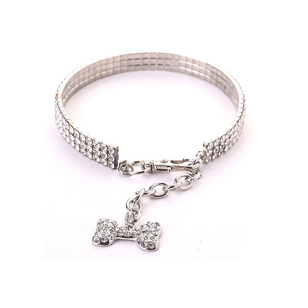 PandaHall Adjustable 3-Row Alloy Rhinestone Cup Chain Pet Collars, Dog Bone Pendant Cat Dog Choker Necklace, Crystal, 250mm Alloy+Rhinestone..., Clear
PandaHall Adjustable 3-Row Alloy Rhinestone Cup Chain Pet Collars, Dog Bone Pendant Cat Dog Choker Necklace, Crystal, 250mm Alloy+Rhinestone..., Clear
