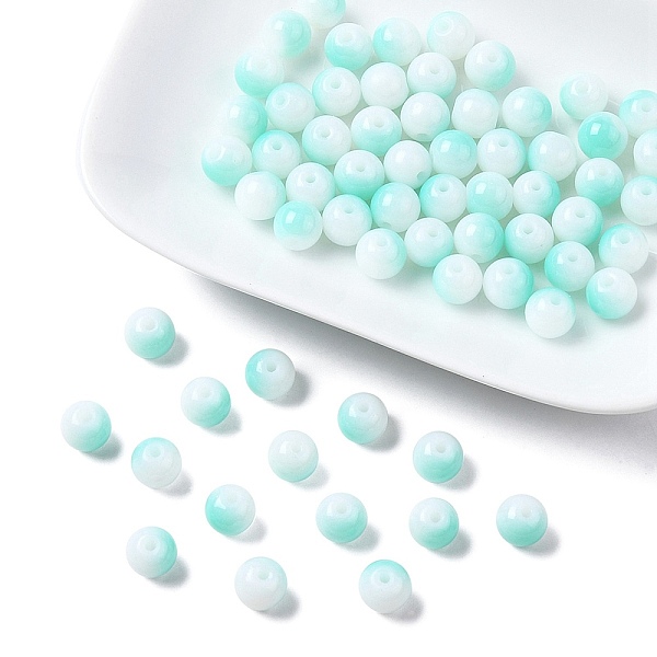 PandaHall Two Tone Opaque Baking Painted Glass Beads Strands, Round, Teal, 8x7mm, Hole: 1.2mm, about 100~102pcs/strand, 29.53~30.12 inch..., Cyan
PandaHall Two Tone Opaque Baking Painted Glass Beads Strands, Round, Teal, 8x7mm, Hole: 1.2mm, about 100~102pcs/strand, 29.53~30.12 inch..., Cyan