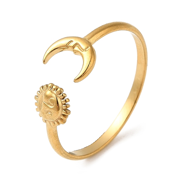 PandaHall 304 Stainless Steel Finger Rings, Open Cuff Ring for Women, Golden, Moon & Sun, US Size 7 1/2(17.7mm), 1.5~7mm 304 Stainless Steel...
PandaHall 304 Stainless Steel Finger Rings, Open Cuff Ring for Women, Golden, Moon & Sun, US Size 7 1/2(17.7mm), 1.5~7mm 304 Stainless Steel...
