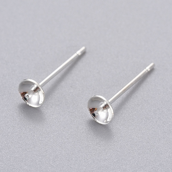 PandaHall 304 Stainless Steel Post Stud Earring Settings For Half Drilled Bead, Silver Color Plated, 13.5x4mm, Tray: 3.5mm, Pin: 0.8mm 304...
PandaHall 304 Stainless Steel Post Stud Earring Settings For Half Drilled Bead, Silver Color Plated, 13.5x4mm, Tray: 3.5mm, Pin: 0.8mm 304...