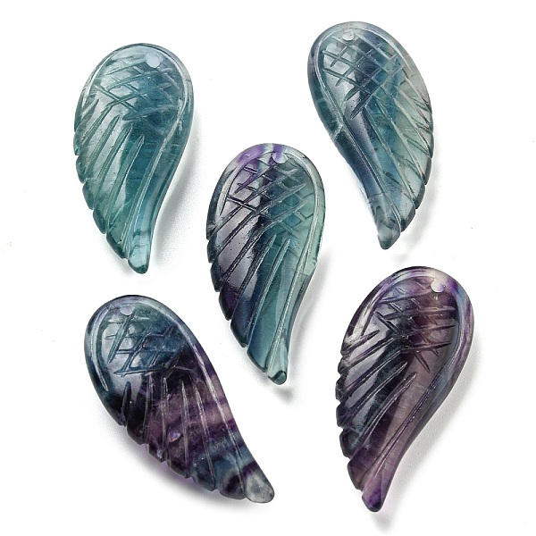 PandaHall Natural Fluorite Pendants, Carved Wing Charms, 36.5~37x17x8.5~9mm, Hole: 1.6mm Fluorite Wing
PandaHall Natural Fluorite Pendants, Carved Wing Charms, 36.5~37x17x8.5~9mm, Hole: 1.6mm Fluorite Wing