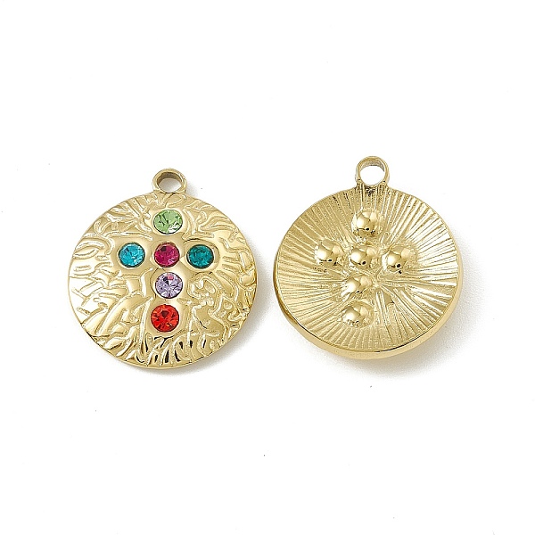 PandaHall Vacuum Plating 201 Stainless Steel Pendants, Colorful Rhinestone Flat Round with Cross Charms, Real 18K Gold Plated, 22x19x3mm..., Multicolor
PandaHall Vacuum Plating 201 Stainless Steel Pendants, Colorful Rhinestone Flat Round with Cross Charms, Real 18K Gold Plated, 22x19x3mm..., Multicolor