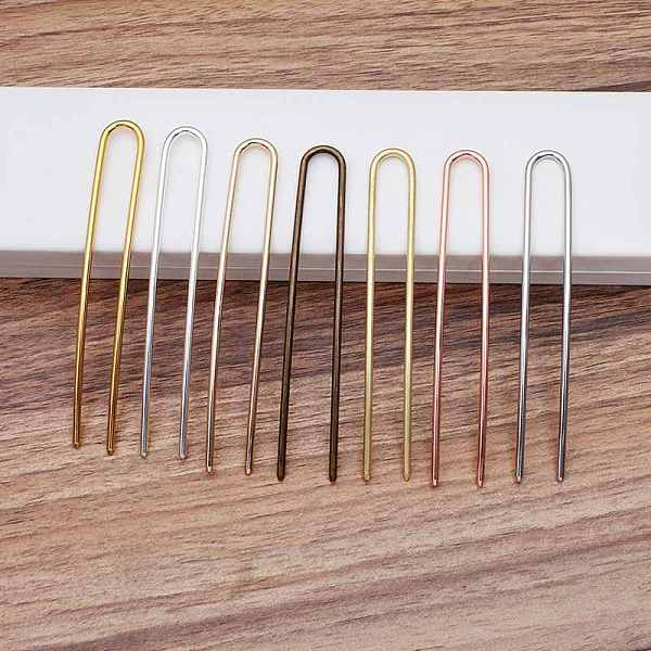 PandaHall Brass Hair Fork Findings, Hair Accessories, U Shaped, Raw(Unplated), 100x2.5mm Brass
PandaHall Brass Hair Fork Findings, Hair Accessories, U Shaped, Raw(Unplated), 100x2.5mm Brass