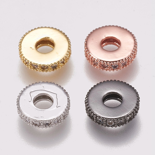 PandaHall Brass Micro Pave Cubic Zirconia Bead Spacers, Flat Round, Clear, Mixed Color, 8x2mm, Hole: 3mm Brass+Cubic Zirconia Flat Round...
PandaHall Brass Micro Pave Cubic Zirconia Bead Spacers, Flat Round, Clear, Mixed Color, 8x2mm, Hole: 3mm Brass+Cubic Zirconia Flat Round...