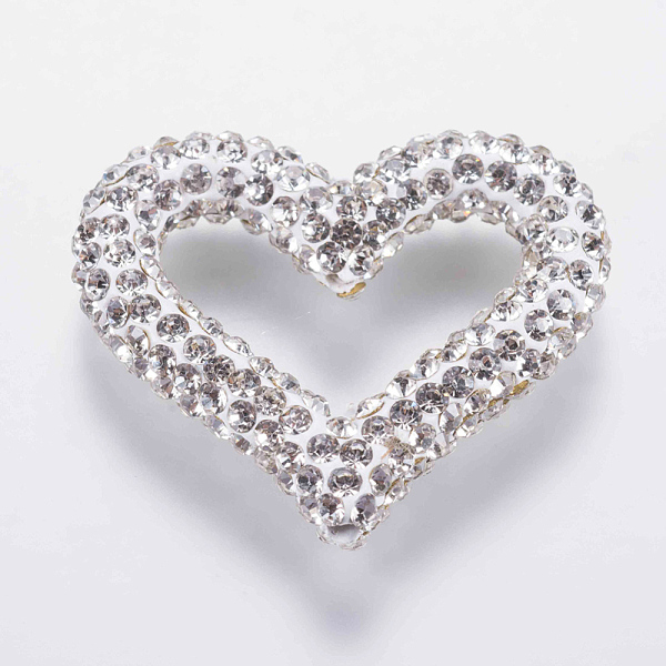 PandaHall Polymer Clay Grade A Rhinestone Bead Frames, Heart, White, 28x33x6mm, Hole: 1.5mm Polymer Clay Heart White
PandaHall Polymer Clay Grade A Rhinestone Bead Frames, Heart, White, 28x33x6mm, Hole: 1.5mm Polymer Clay Heart White