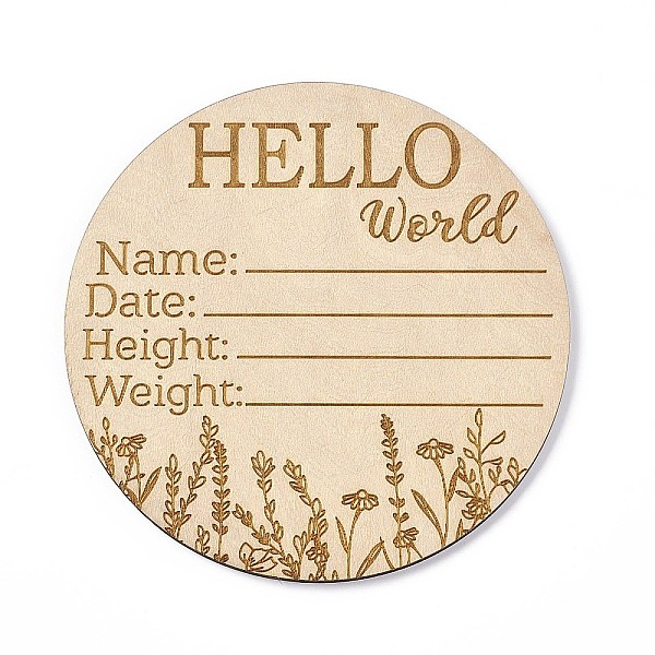PandaHall Wooden Hello World Baby Photo Props, Birth Announcement Plaques, Wooden Growth Milestone Signs, Flat Round, 9.9x0.3cm Wood Flat...
PandaHall Wooden Hello World Baby Photo Props, Birth Announcement Plaques, Wooden Growth Milestone Signs, Flat Round, 9.9x0.3cm Wood Flat...