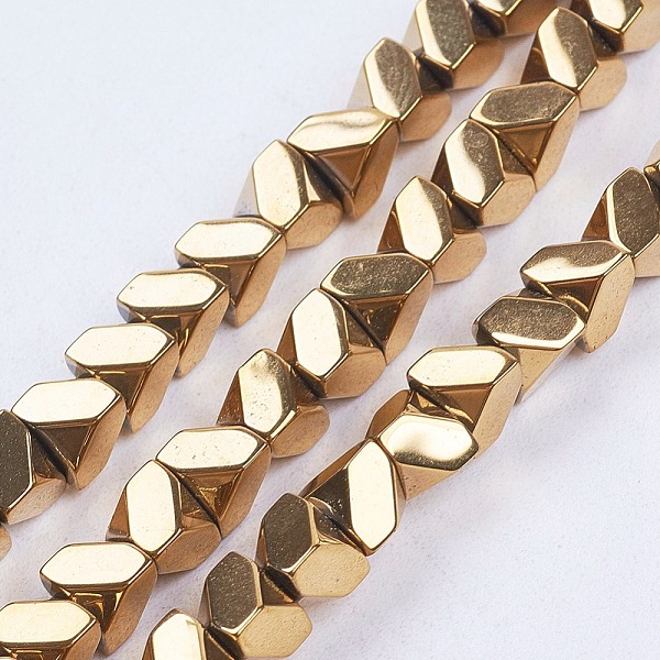PandaHall Electroplate Non-Magnetic Synthetic Hematite Beads Strands, Triangle, Faceted, Golden Plated, 4x5x5mm, Hole: 0.5mm, about...
PandaHall Electroplate Non-Magnetic Synthetic Hematite Beads Strands, Triangle, Faceted, Golden Plated, 4x5x5mm, Hole: 0.5mm, about...