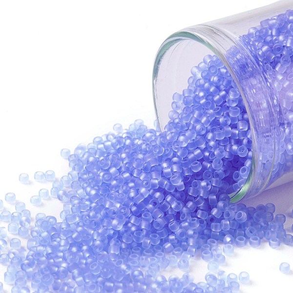 PandaHall TOHO Round Seed Beads, Japanese Seed Beads, (13F) Transparent Frost Light Sapphire, 15/0, 1.5mm, Hole: 0.7mm, about 3000pcs/bottle..., Blue
PandaHall TOHO Round Seed Beads, Japanese Seed Beads, (13F) Transparent Frost Light Sapphire, 15/0, 1.5mm, Hole: 0.7mm, about 3000pcs/bottle..., Blue