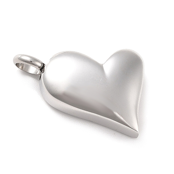 PandaHall 304 Stainless Steel Urn/Perfume Pendants, Heart, Stainless Steel Color, 26.5x16x7mm, Hole: 5mm 304 Stainless Steel Heart
PandaHall 304 Stainless Steel Urn/Perfume Pendants, Heart, Stainless Steel Color, 26.5x16x7mm, Hole: 5mm 304 Stainless Steel Heart