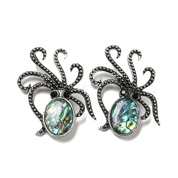 PandaHall Natural Paua Shell/Abalone Shell Octopus Brooch, Alloy Pave Jet Rhinestone Sea Animal Pins, Antique Silver, Colorful..., Black
PandaHall Natural Paua Shell/Abalone Shell Octopus Brooch, Alloy Pave Jet Rhinestone Sea Animal Pins, Antique Silver, Colorful..., Black