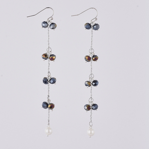 PandaHall Faceted Rondelle Glass Beads Dangle Earrings, with Eco-Friendly Dyed Glass Pearl Round Beads, 304 Stainless Steel Cable Chains and..., Purple
PandaHall Faceted Rondelle Glass Beads Dangle Earrings, with Eco-Friendly Dyed Glass Pearl Round Beads, 304 Stainless Steel Cable Chains and..., Purple