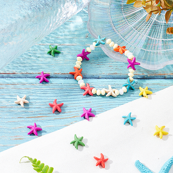 PandaHall SUPERFINDINGS 6 Strands 3 Colors Starfish Turquoise Gemstone Beads Synthetic Turquoise Beads Strands Ocean Sea Life Beading Beads..., Multicolor
PandaHall SUPERFINDINGS 6 Strands 3 Colors Starfish Turquoise Gemstone Beads Synthetic Turquoise Beads Strands Ocean Sea Life Beading Beads..., Multicolor