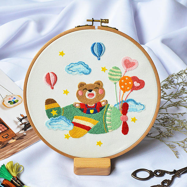 PandaHall DIY Display Decoration Embroidery Kit, Including Embroidery Needles & Thread, Cotton Fabric, Bear Pattern, 177x172mm Cotton Bear
PandaHall DIY Display Decoration Embroidery Kit, Including Embroidery Needles & Thread, Cotton Fabric, Bear Pattern, 177x172mm Cotton Bear