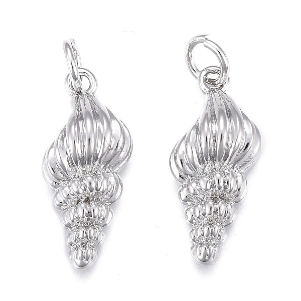 PandaHall Brass Pendants, with Jump Rings, Long-Lasting Plated, Shell Shape, Real Platinum Plated, 19x8.5x5mm, Hole: 3mm Brass Shell Shape
PandaHall Brass Pendants, with Jump Rings, Long-Lasting Plated, Shell Shape, Real Platinum Plated, 19x8.5x5mm, Hole: 3mm Brass Shell Shape