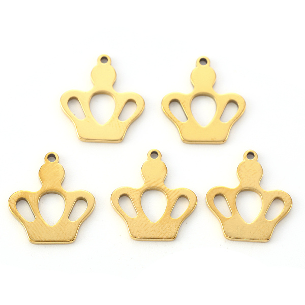 PandaHall Vacuum Plating 304 Stainless Steel Charms, Laser Cut, Crown, Golden, 15x13.5x1mm, Hole: 1mm 304 Stainless Steel Crown
PandaHall Vacuum Plating 304 Stainless Steel Charms, Laser Cut, Crown, Golden, 15x13.5x1mm, Hole: 1mm 304 Stainless Steel Crown