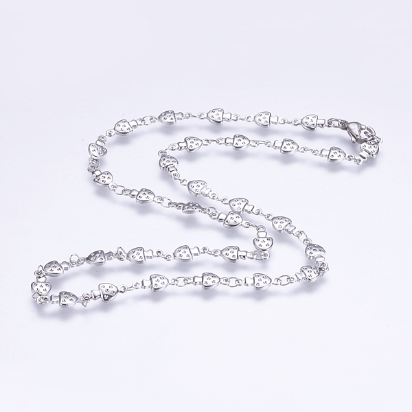 PandaHall 304 Stainless Steel Chain Necklaces, with Enamel and Lobster Claw Clasps, Mushroom, Stainless Steel Color, 17.5 inch(44.5cm) 304...
PandaHall 304 Stainless Steel Chain Necklaces, with Enamel and Lobster Claw Clasps, Mushroom, Stainless Steel Color, 17.5 inch(44.5cm) 304...