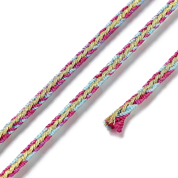 PandaHall 14M Duotone Polyester Braided Cord, Round, Medium Violet Red, 2.5mm, about 15.31 Yards(14m)/Roll Polyester
PandaHall 14M Duotone Polyester Braided Cord, Round, Medium Violet Red, 2.5mm, about 15.31 Yards(14m)/Roll Polyester