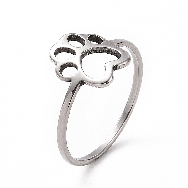 PandaHall 201 Stainless Steel Paw Print Finger Ring, Hollow Wide Ring for Women, Stainless Steel Color, US Size 6 1/2(16.9mm) 201 Stainless...
PandaHall 201 Stainless Steel Paw Print Finger Ring, Hollow Wide Ring for Women, Stainless Steel Color, US Size 6 1/2(16.9mm) 201 Stainless...