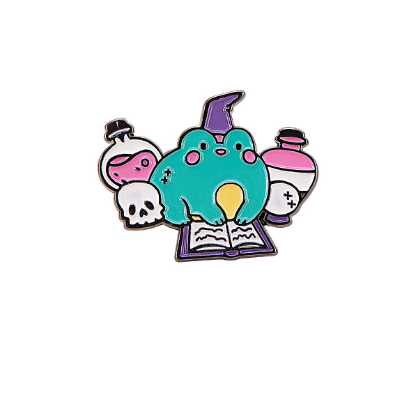 PandaHall Black Alloy Brooches, Frog with Skull Enamel Pins for Women, Colorful, 31x24mm Alloy+Enamel Frog
PandaHall Black Alloy Brooches, Frog with Skull Enamel Pins for Women, Colorful, 31x24mm Alloy+Enamel Frog