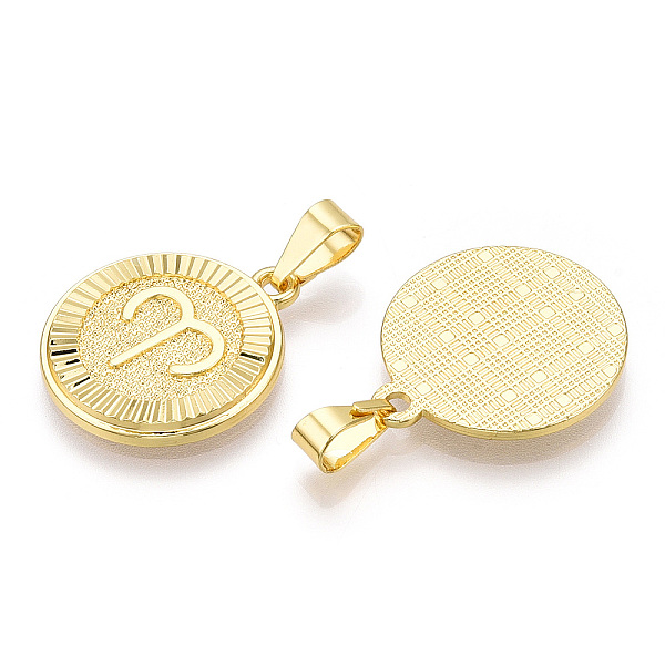 PandaHall Brass Pendants, Twelve Constellations, Flat Round, Real 18K Gold Plated, 24x20.5x2mm, Hole: 3.5x7mm Brass Flat Round
PandaHall Brass Pendants, Twelve Constellations, Flat Round, Real 18K Gold Plated, 24x20.5x2mm, Hole: 3.5x7mm Brass Flat Round