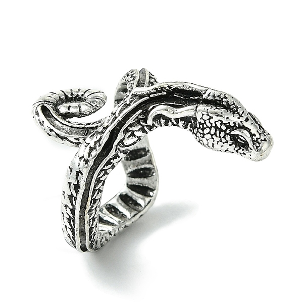 PandaHall Snake Alloy Wrap Open Cuff Rings, Lead Free & Cadmium Free, Antique Silver, 29mm, Inner Diameter: 18mm Alloy Snake
PandaHall Snake Alloy Wrap Open Cuff Rings, Lead Free & Cadmium Free, Antique Silver, 29mm, Inner Diameter: 18mm Alloy Snake