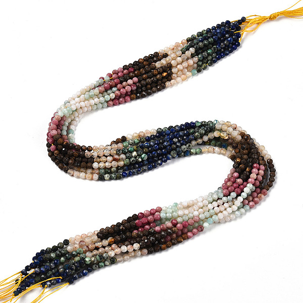 PandaHall Natural Mixed Gemstone Beads Strands, Round Beads, Faceted, 3~3.5x3mm, Hole: 0.5mm, about 129~132pcs/strand, 15.16''~15.55''...
PandaHall Natural Mixed Gemstone Beads Strands, Round Beads, Faceted, 3~3.5x3mm, Hole: 0.5mm, about 129~132pcs/strand, 15.16''~15.55''...