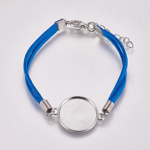 PandaHall Suede Bracelet Making, with Alloy Tray Settings and Iron Chains, Flat Round, Platinum, Royal Blue, 8-1/8 inch~8-1/4 inch...
PandaHall Suede Bracelet Making, with Alloy Tray Settings and Iron Chains, Flat Round, Platinum, Royal Blue, 8-1/8 inch~8-1/4 inch...