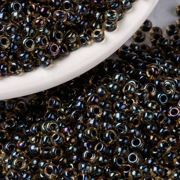PandaHall MIYUKI Round Rocailles Beads, Japanese Seed Beads, 8/0, (RR349) Dark Blue Lined Topaz Luster, 3mm, Hole: 1.1mm, about...
PandaHall MIYUKI Round Rocailles Beads, Japanese Seed Beads, 8/0, (RR349) Dark Blue Lined Topaz Luster, 3mm, Hole: 1.1mm, about...