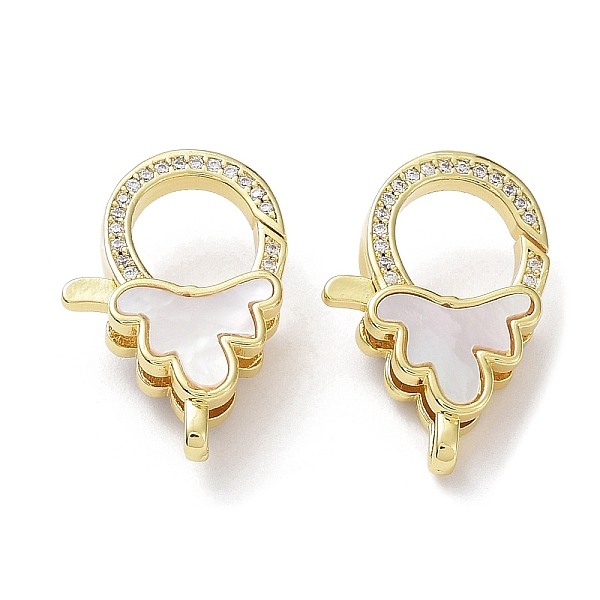 PandaHall Rack Plating Brass Micro Pave Clear Cubic Zirconia Lobster Claw Clasps, with Natural Shell, Cadmium Free & Lead Free, Long-Lasting...
PandaHall Rack Plating Brass Micro Pave Clear Cubic Zirconia Lobster Claw Clasps, with Natural Shell, Cadmium Free & Lead Free, Long-Lasting...