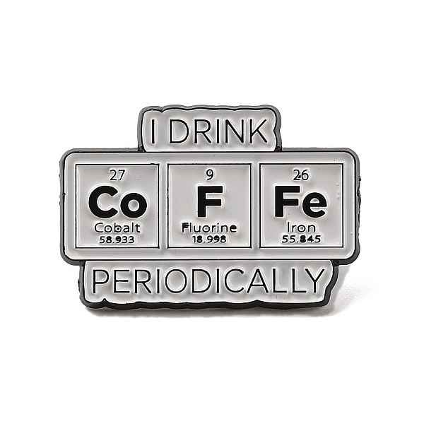 PandaHall Chemical Series Zinc Alloy Brooches, Enamel Pins, Black, 21x31x1.5mm Alloy+Enamel Black
PandaHall Chemical Series Zinc Alloy Brooches, Enamel Pins, Black, 21x31x1.5mm Alloy+Enamel Black