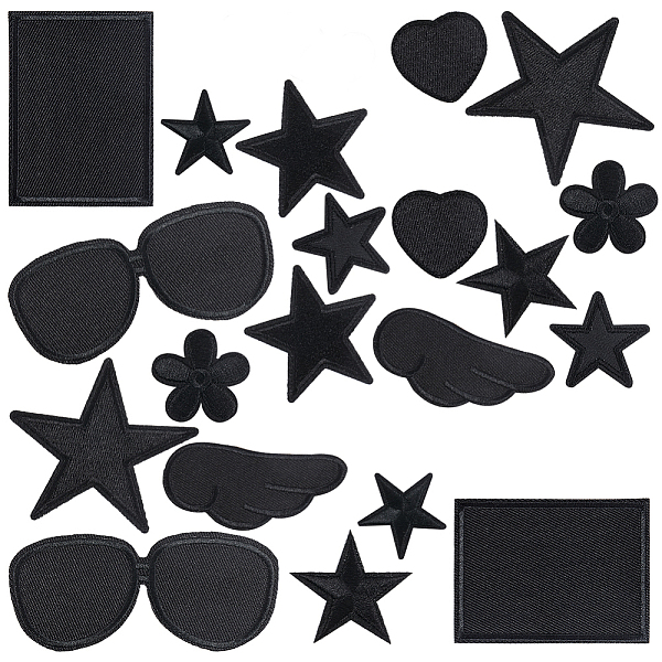 PandaHall Gorgecraft 20pcs 10 style Star/Flower/Heart Iron on Cloth Patches, Applique Patch, Sewing Craft Decoration, Black...
PandaHall Gorgecraft 20pcs 10 style Star/Flower/Heart Iron on Cloth Patches, Applique Patch, Sewing Craft Decoration, Black...