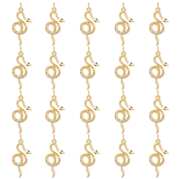 PandaHall DICOSMETIC 20Pcs Snake Serpent Charm Brass Animal Pendant Micro Pave Cubic Zirconia Snake Pendant Golden Pendants with Jump Ring..., Clear
PandaHall DICOSMETIC 20Pcs Snake Serpent Charm Brass Animal Pendant Micro Pave Cubic Zirconia Snake Pendant Golden Pendants with Jump Ring..., Clear