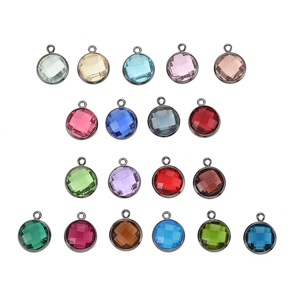 PandaHall Glass Charms, with Gunmetal Plated Brass Findings, Long-Lasting Plated, Lead Free & Nickel Free & Cadmium Free, Faceted Flat Round..., Multicolor
PandaHall Glass Charms, with Gunmetal Plated Brass Findings, Long-Lasting Plated, Lead Free & Nickel Free & Cadmium Free, Faceted Flat Round..., Multicolor