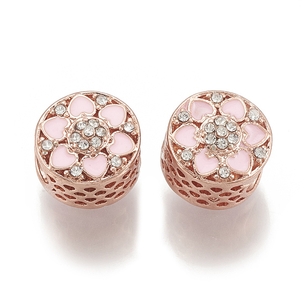 PandaHall Alloy Rhinestone Beads, with Enamel, Hollow, Large Hole Beads, Flat Round with Flower, Rose Gold, 12x11.5x11.5mm, Hole: 5.5mm..., Pink
PandaHall Alloy Rhinestone Beads, with Enamel, Hollow, Large Hole Beads, Flat Round with Flower, Rose Gold, 12x11.5x11.5mm, Hole: 5.5mm..., Pink