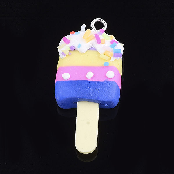 PandaHall Handmade Polymer Clay Pendants, with Iron Findings, Ice Lolly, Platinum, Colorful, 35~40x15~18x6~11mm, Hole: 2mm Polymer Clay Food
PandaHall Handmade Polymer Clay Pendants, with Iron Findings, Ice Lolly, Platinum, Colorful, 35~40x15~18x6~11mm, Hole: 2mm Polymer Clay Food