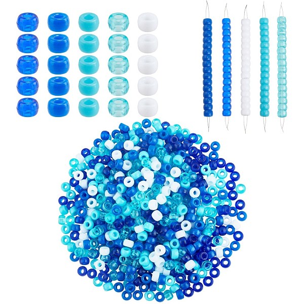 PandaHall ARRICRAFT DIY Woven Jewelry Making Kits, Including Barrel Acrylic European Beads and Iron Big Eye Beading Needles, Platinum, Beads..., Blue
PandaHall ARRICRAFT DIY Woven Jewelry Making Kits, Including Barrel Acrylic European Beads and Iron Big Eye Beading Needles, Platinum, Beads..., Blue