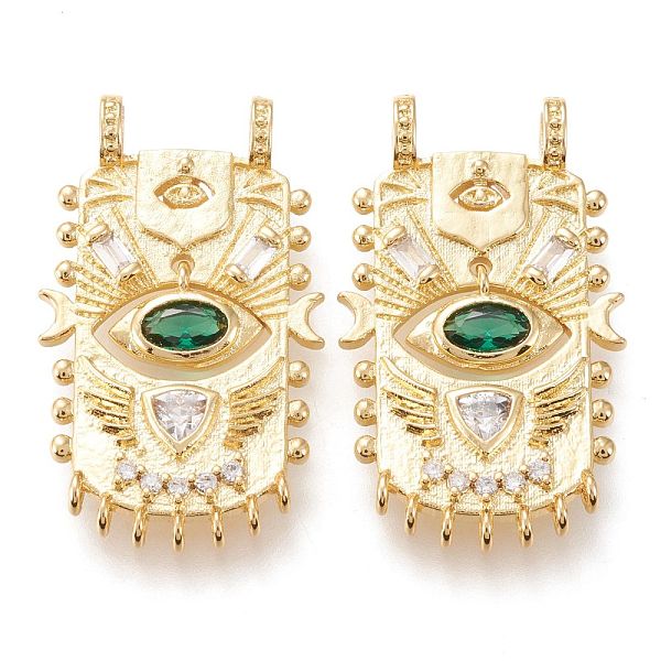 PandaHall Brass Micro Pave Cubic Zirconia Pendants, Long-Lasting Plated, Oval with Eye, Clear, Golden, 27.5x16x3.5mm, Hole: 2.5x1.8mm...
PandaHall Brass Micro Pave Cubic Zirconia Pendants, Long-Lasting Plated, Oval with Eye, Clear, Golden, 27.5x16x3.5mm, Hole: 2.5x1.8mm...