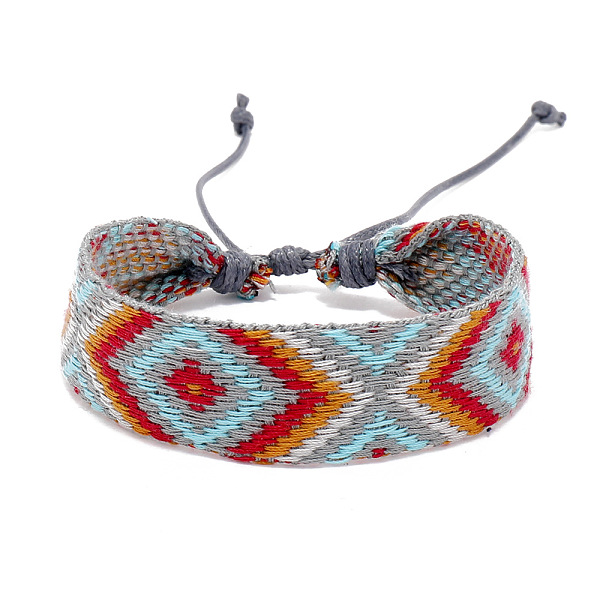 PandaHall Cotton Braided Rhombus Cord Bracelet with Wax Ropes, Ethnic Tribal Adjustable Bracelet for Women, Gray, 7-1/8 inch(18cm) Cotton...
PandaHall Cotton Braided Rhombus Cord Bracelet with Wax Ropes, Ethnic Tribal Adjustable Bracelet for Women, Gray, 7-1/8 inch(18cm) Cotton...