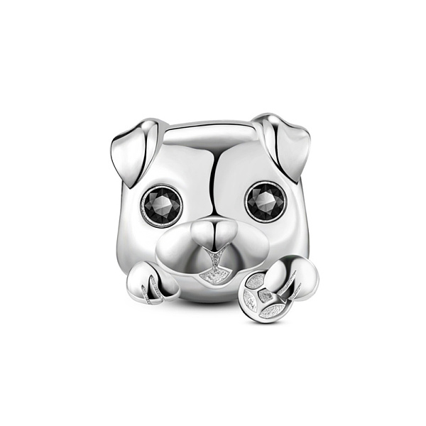 PandaHall TINYSAND Rhodium Plated 925 Sterling Silver Puppy European Beads, with Cubic Zirconia, Dog Head with Coin, Platinum...
PandaHall TINYSAND Rhodium Plated 925 Sterling Silver Puppy European Beads, with Cubic Zirconia, Dog Head with Coin, Platinum...